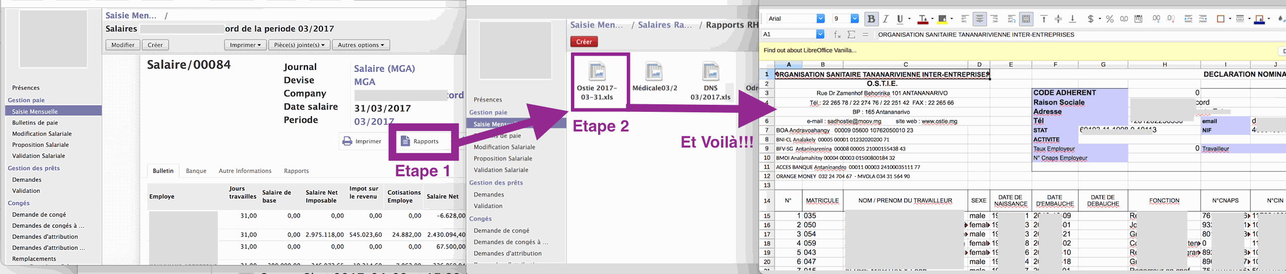 Texte Odoo et bloc d'image